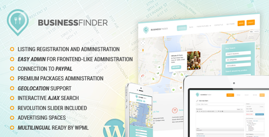 Business Finder: Directory Listing WordPress Theme